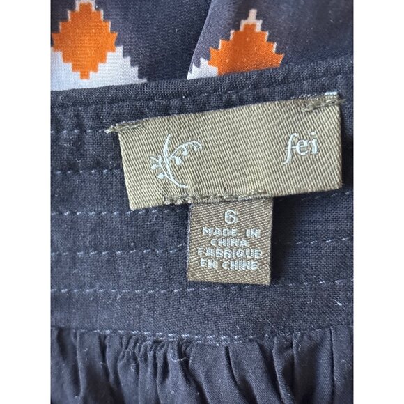 Fei Anthropologie Skirt‎ Size 6 Aztec Color Block Geo Print Full Pleated Lined - Picture 8 of 9